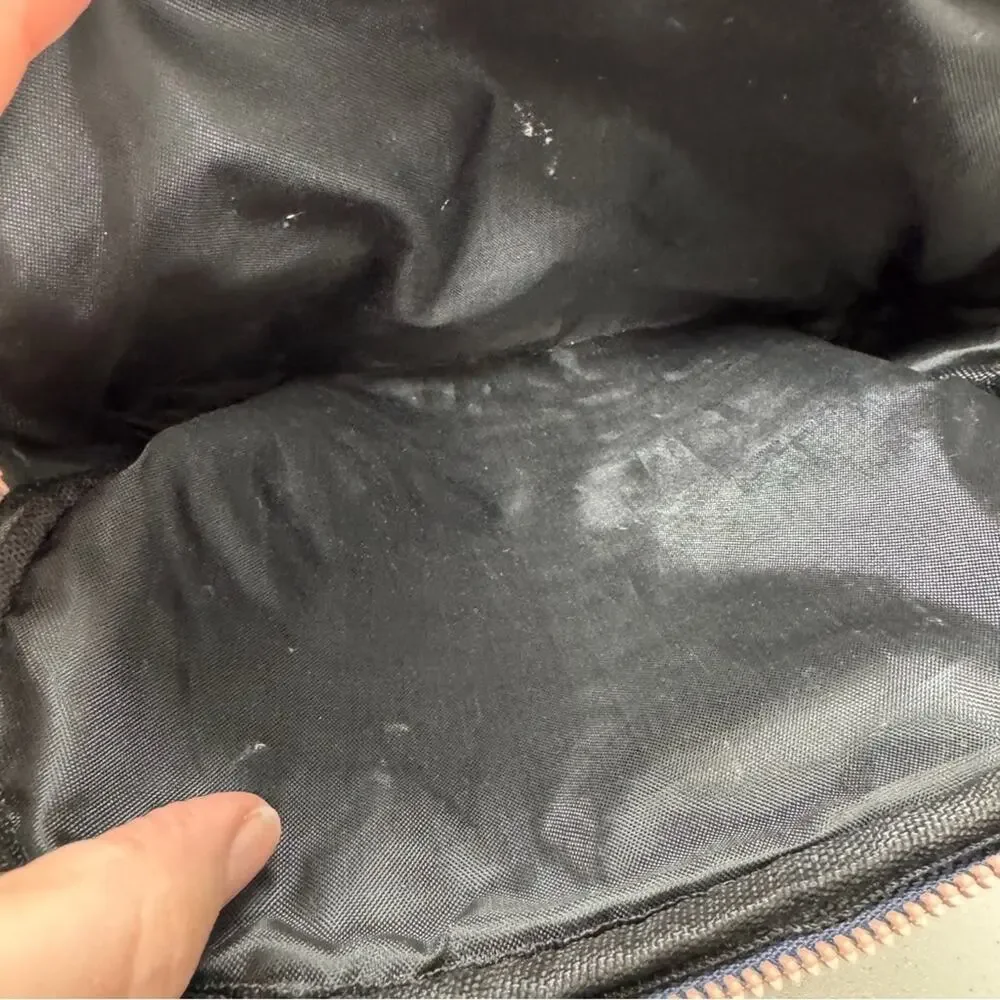 Aimee Kestenberg Navy Blue Quilted Fabric Makeup Bag Pouch